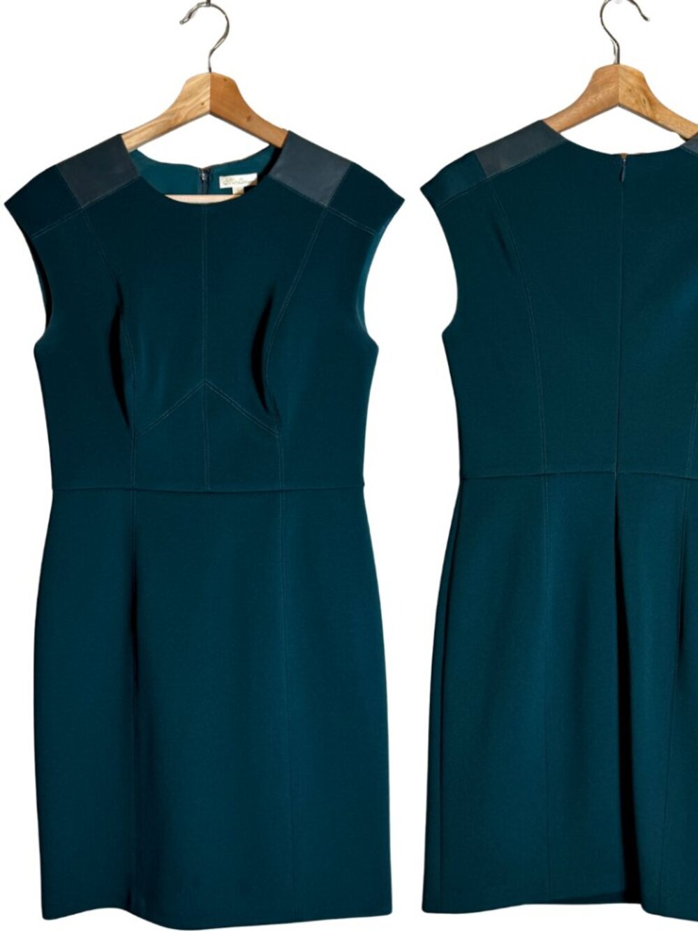 Shoshanna Sleeveless Pencil Knee Length Dress Women's 8 Green Career Formal Chic